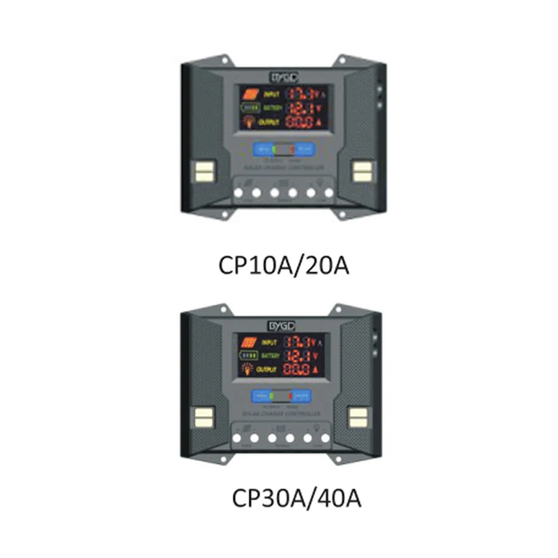 10A 20A 30A 40A 12 V/24 V PWM регулятором солнечного заряда контроллер с ЖК дисплей USBX4 3 я