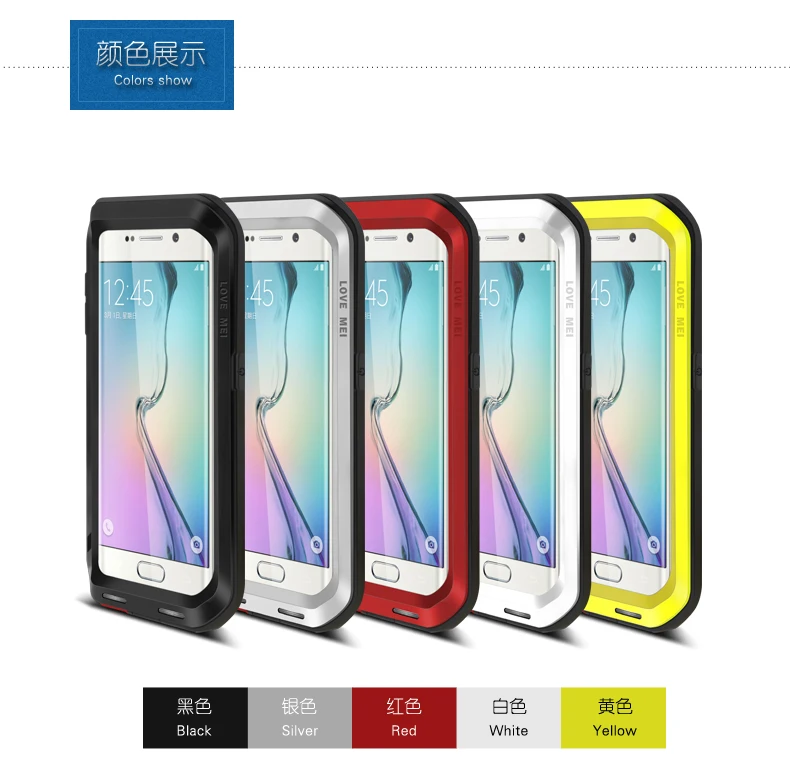 Оригинальный мощный чехол Love Mei для Samsung GALAXY S6 edge/G9250 5 1 дюймов ударопрочный