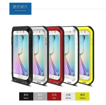 

Original Love Mei Powerful Case For Samsung GALAXY S6 edge/ G9250 5.1 inch Shockproof Metal Aluminum Case Cover + Package
