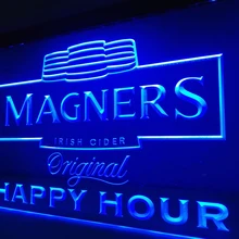 LA637-Magners Irish Cider бар счастливые часы неоновый знак домашний декор ремесла