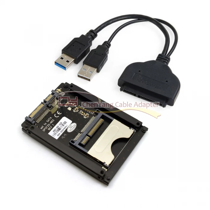 Кабель SATA 22Pin к USB 3,0 к CFast карта адаптер 2," жесткий диск Корпус SSD HDD для ПК