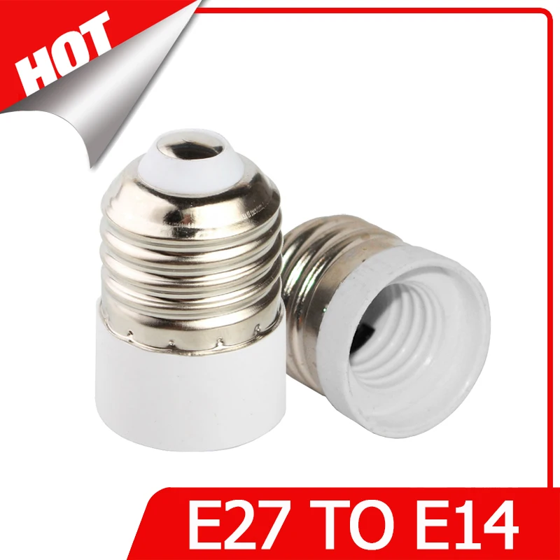 2Pcs Per Lot E27 to E14 Base Socket Adapter Converter Holder For LED Light Lamp Bulbs e27 lamp
