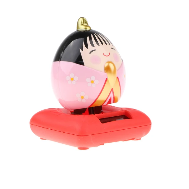 Cute Solar Powered Animated Swing Hands Praying Doll Action Figures Bobbling Toy Auto Car Ornament Home Decoration 3