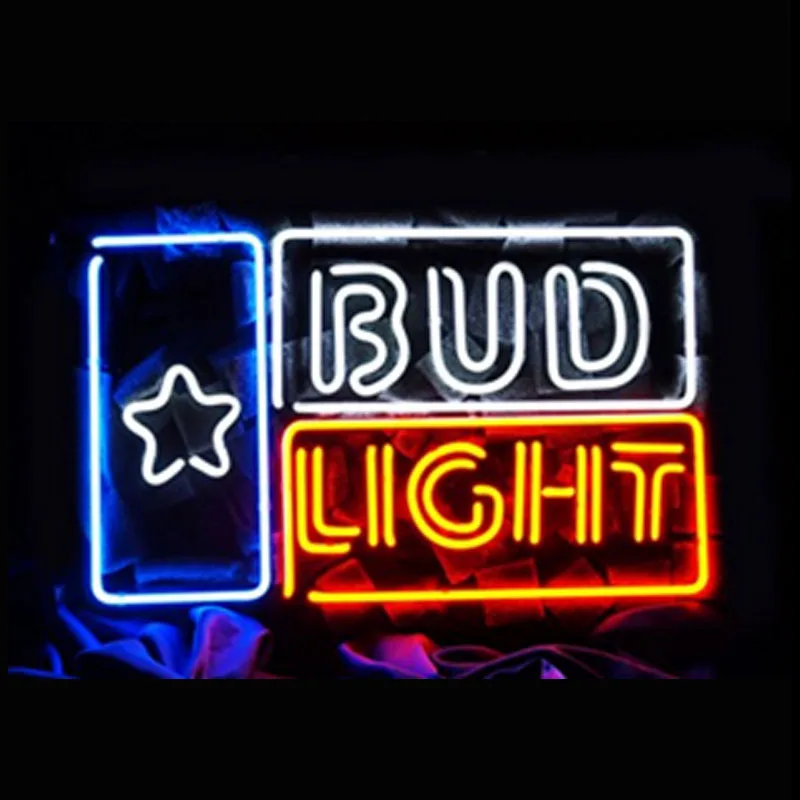 Вывеска Bud Light Неоновый свет искусство неоновые знаки для домашнего неоновый Световой значок домашнее пиво паб Отдых игровая комната номер Windows вывеска на стену 19x15