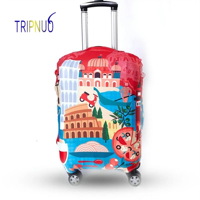 TRIPNUO красный чехол для чемодана, дорожный Эластичный Защитный чехол для багажа, эластичные дорожные аксессуары, чехол на колесиках