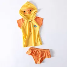 Детская одежда для серфинга; купальный костюм из 2 предметов для мальчиков и девочек; детский купальный костюм с короткими рукавами и УФ защитой; купальный костюм