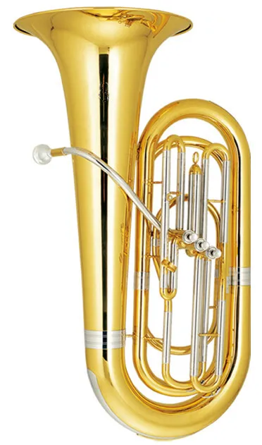 Cheap 3/4 Tuba in Bb Three Frontal Height 895mm with ABS Case Brass Musical instruments EMS free shipping