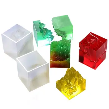 

JAVRICK Double-side Snow Mountain Mold Epoxy Resin Silicone Mold Micro Landscape Craft 2.7 x2.2 x2.2cm
