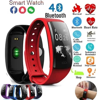 

Teamyo QS90 Smart bracelet watch Blood Pressure Heart Rate Monitor Smart band Fitness tracker bracelet For Samsung Xiaomi
