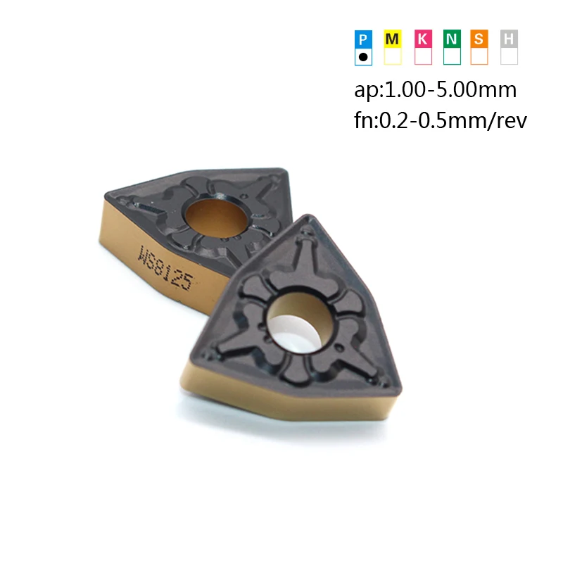 

WNMG080408 MT WS8125 High quality carbide inserts External Turning tool lathe Suitable for processing steel