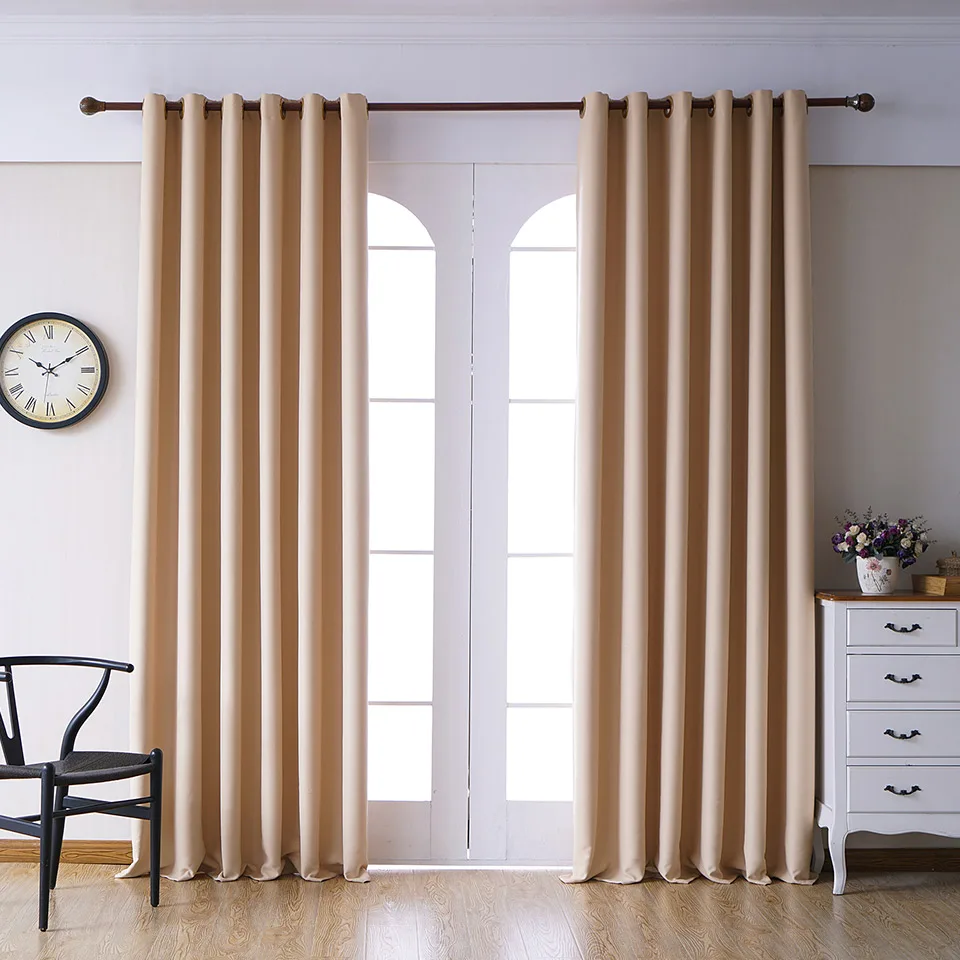 Cortinas opacas modernas para tratamiento de ventana de sala de estar cortinas de cocina con acabado sólido para dormitorio MY152 #40