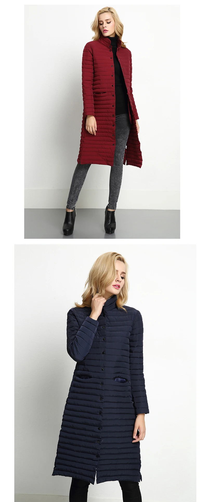 Женское тонкое пальто, с хлопчатобумажной подкладкой, для зимы или весны, длинная парка, теплая куртка