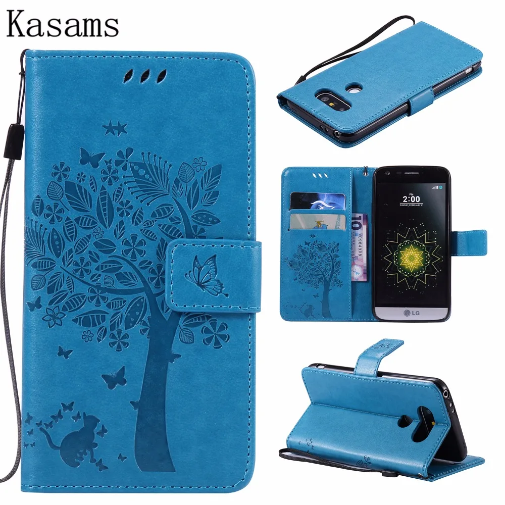 

3D Tree For LG G5 G4 Mini Leather Mobile Case For LG G5 LS992 G4 LS991 Phone Shell Wallet Magnetic Flip Stand Cover Card Slots