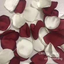 Темно-красные и бежевые лепестки для свадебный цветок девушка Лепестки розы 100 шт./лот реальное изображение