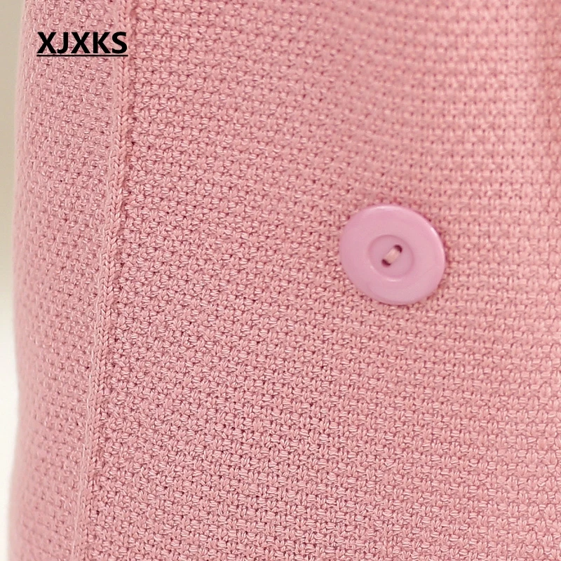 XJXKS кардиган свитер для женщин весна и осень Повседневный однотонный длинный рукав женский свитер длинный кардиган пальто