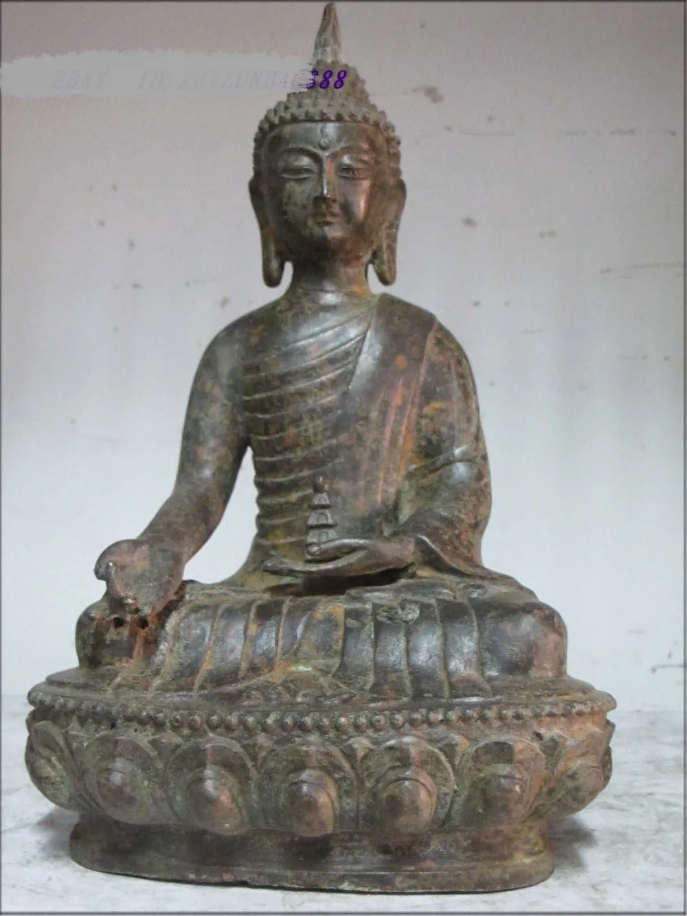 

Tibet bronze Buddha wrinkle robes Pagoda Buddha Sakyamuni statue Amitbha