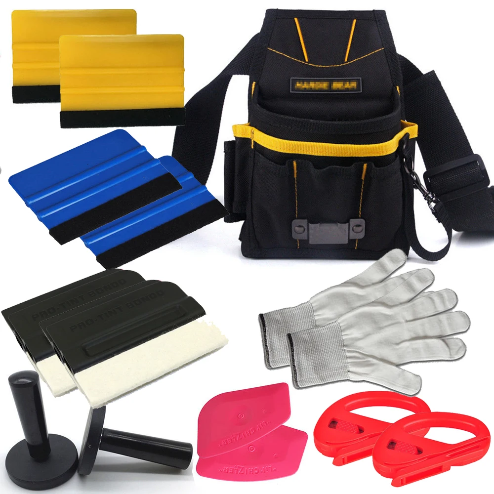 

Car Wrapping Installation Tools Kit Vinyl Wrap Bag Squeegee Razor Glove Magnet