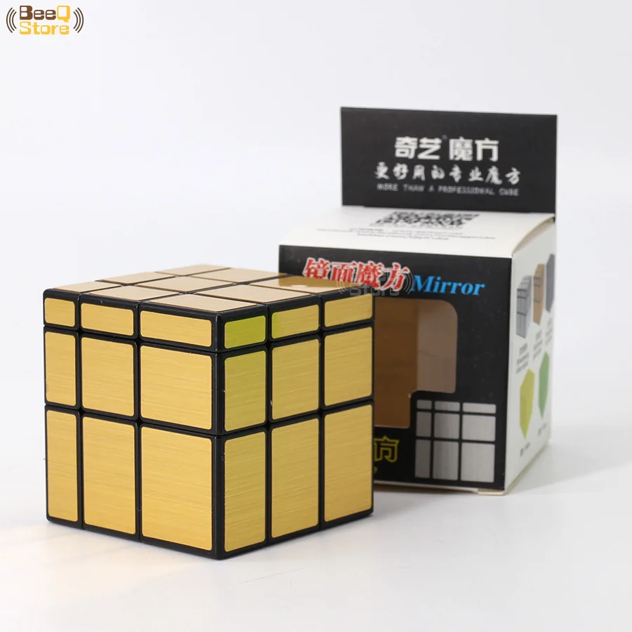 Qiyi 3x3 зеркальный куб, магический куб, золотой, серебряный, матовый, зеленый, желтый, зеркальный, без наклеек, куб 3x3x3 для детей, обучающая игрушка, подарок