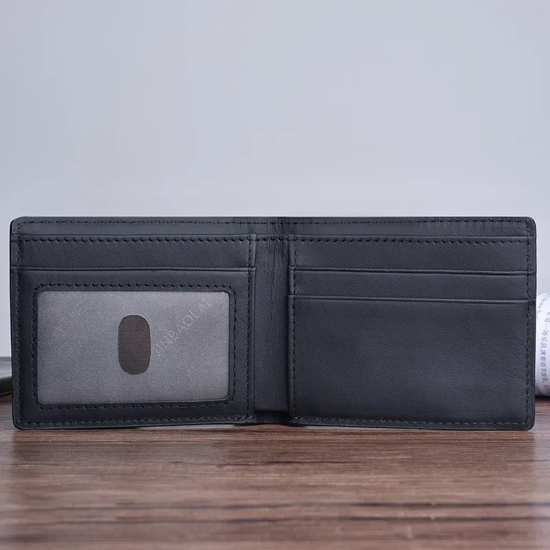 Роскошный тонкий кожаный ID/кредитный держатель для карт, двойной передний карман, кошелек с блокировкой RFID, модный держатель для карт, натуральная кожа