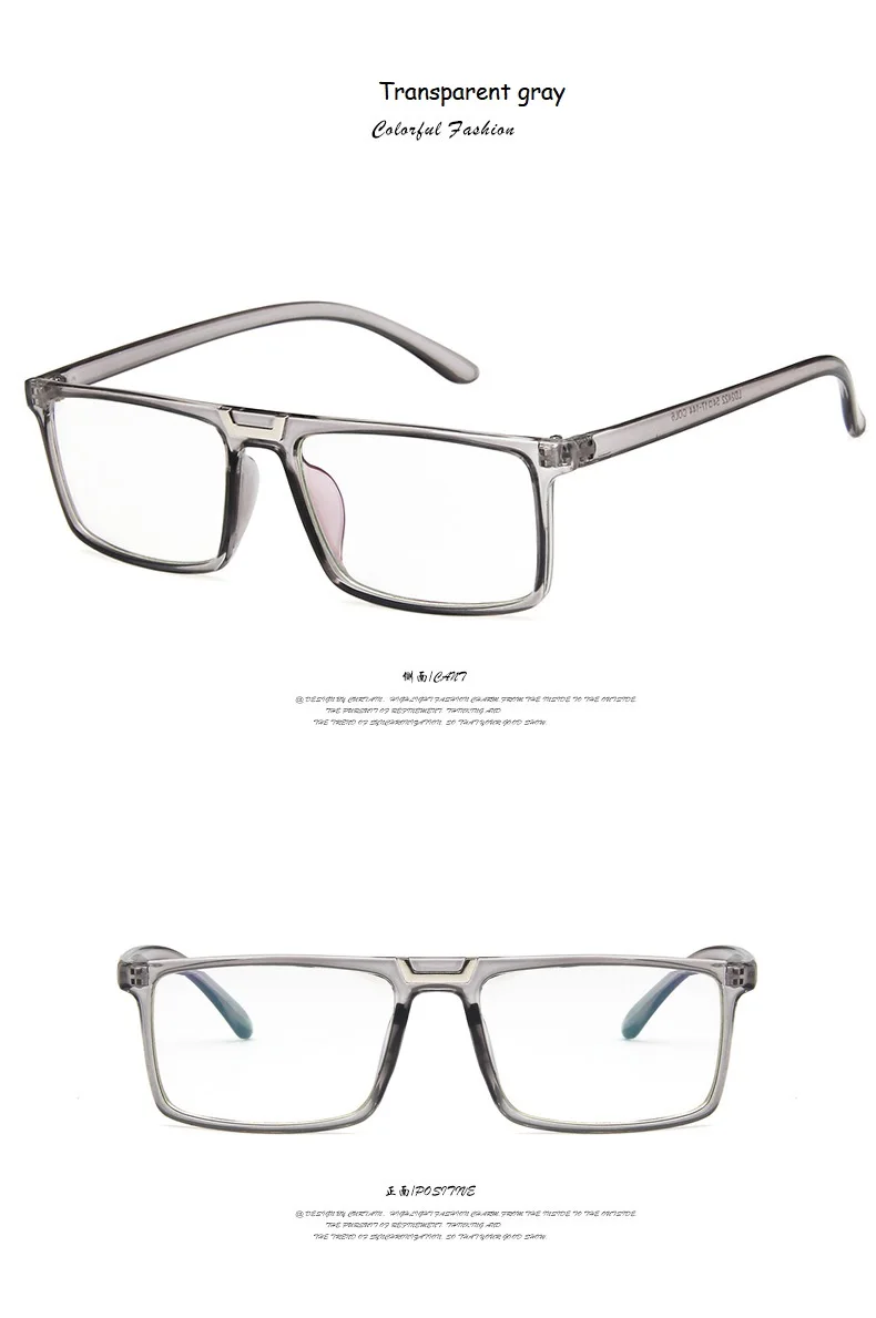 Плоский Топ оправа для мужских очков женские очки оправа винтажные Квадратные прозрачные линзы очки Оптические очки оправа
