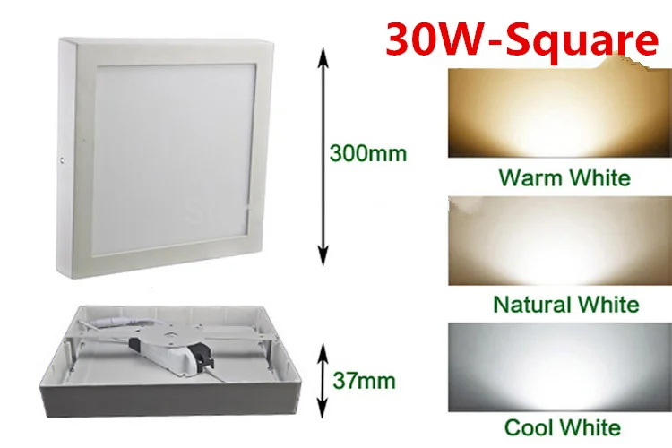 

DHL 10cps/lot 30W Square / Round Led Panel Light Surface Mounted Led Downlight lighting Led ceiling down lights AC 85-265V