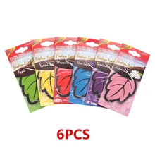 6 шт./партия, автомобильный освежитель воздуха, листья, бумага, подвесные аксессуары для автомобиля, интерьерные транспортные средства, авто украшение, автомобили, освежитель воздуха, орнамент