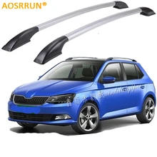 AOSRRUN на крышу автомобиля Чемодан Перевозчик бар автомобильные аксессуары для Skoda fabia 2010 2011 2012 2013