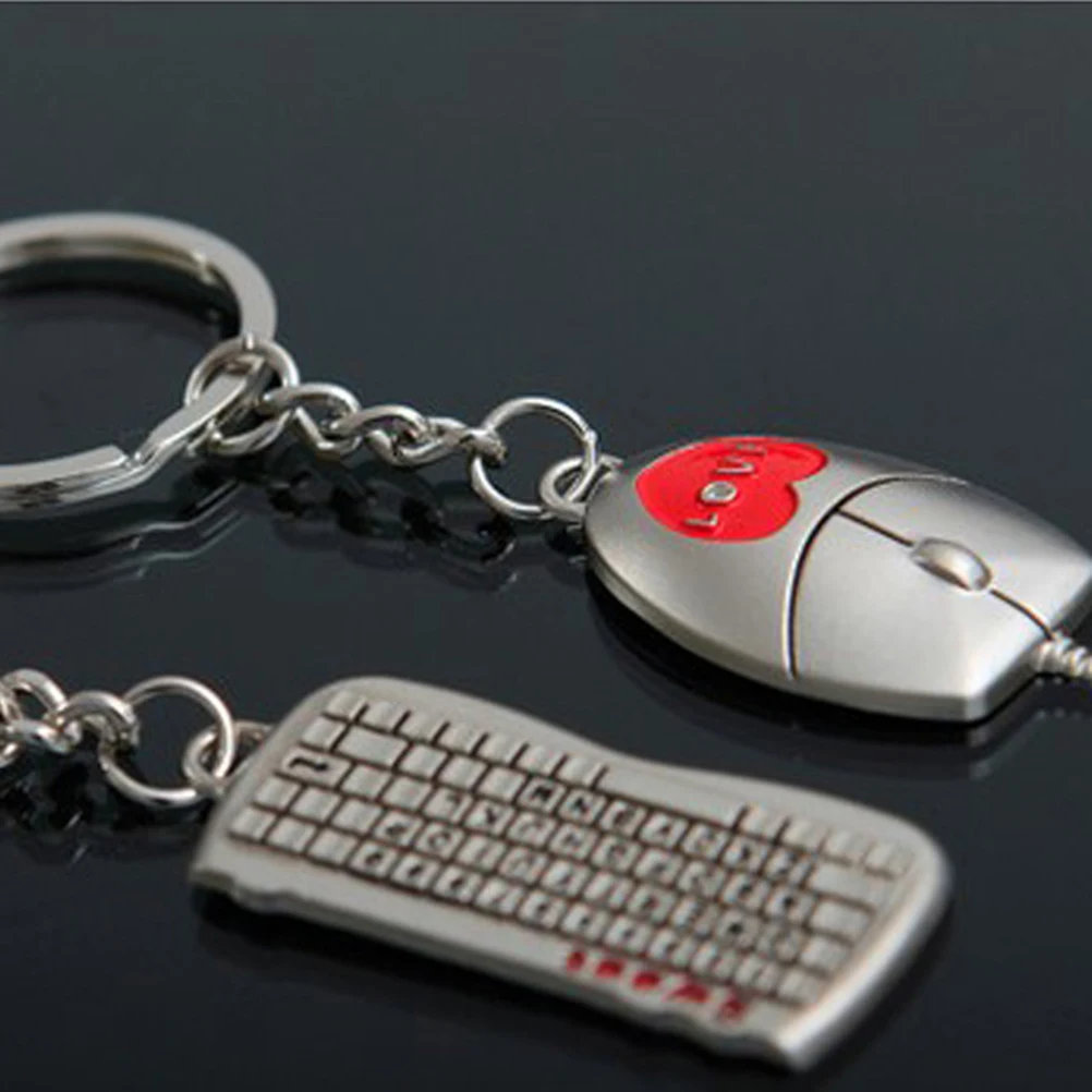 Hot 1 pair Computer enthusiasts Keychain Keyfob Lover Gift Creative