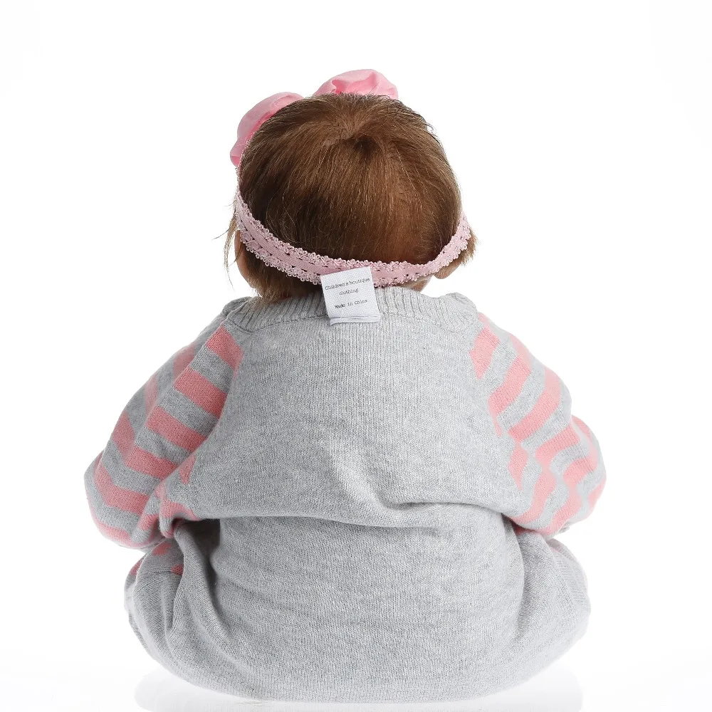 SanyDoll 22 дюйма 55 см хит продаж цельное Силиконовое детское красивое платье милая
