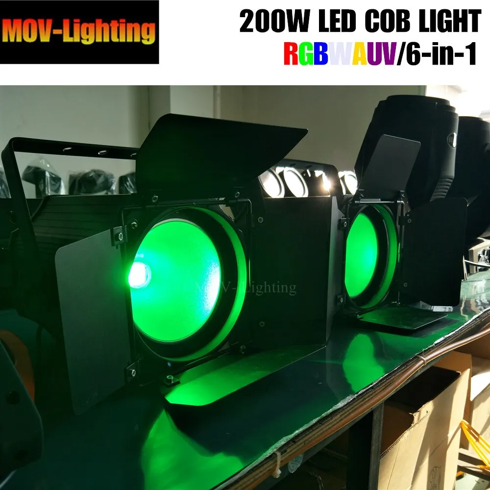 200 Вт COB Par Light RGBWAUV студийная театральная шайба DMX сценические огни