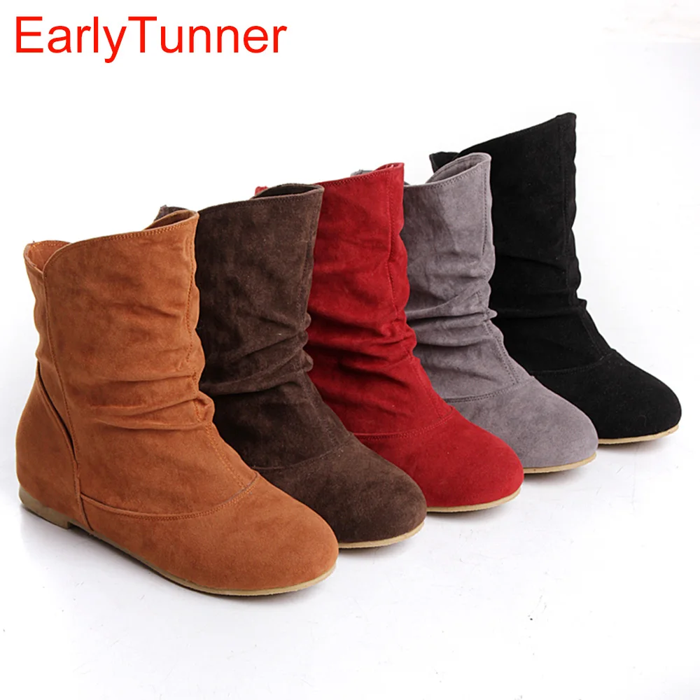 womens flat slouch boots