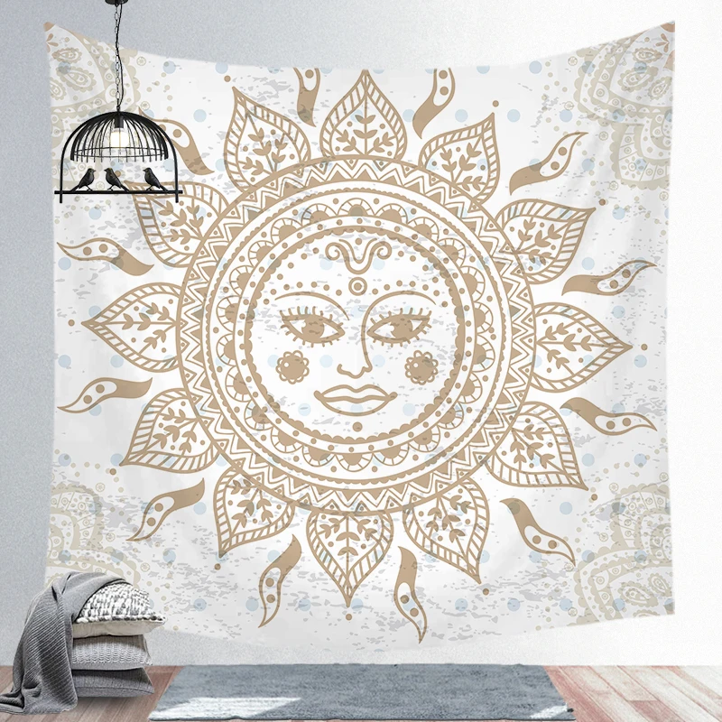 Sunshine Tarot гобелен в богемном стиле покрывало в стиле хиппи декор в общежитии цифровой звездный узор одеяло фон ткань в скандинавском стиле