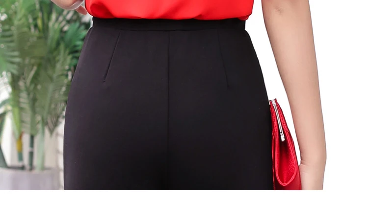 Новая модная Высококачественная брендовая одежда Для женщин брюки с высокой талией Повседневное расклешенные брюки элегантный тонкий