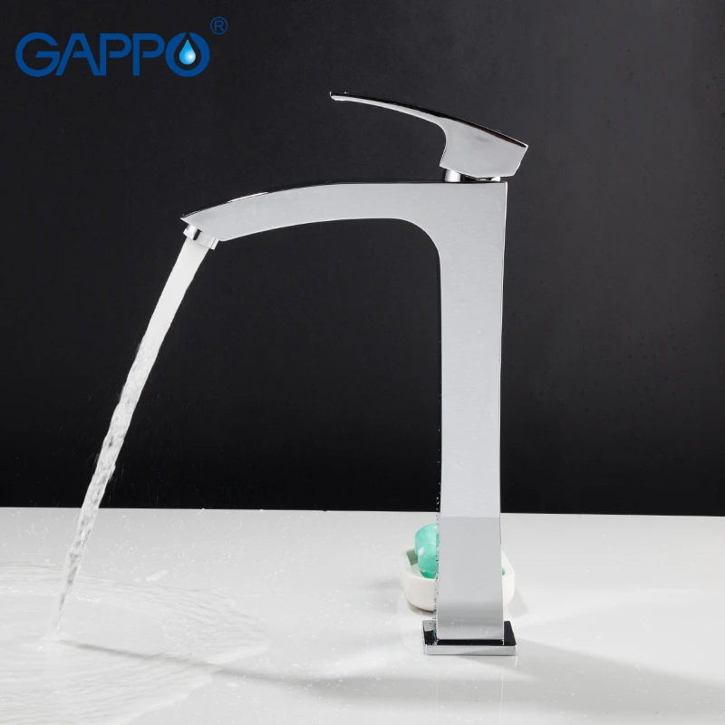 GAPPO tall basin faucets brass Bathroom sink faucet water mixer Deck Mounted Bath tap Waterfall Faucet taps torneira do anheiro