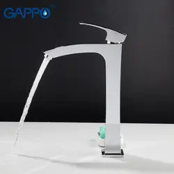 GAPPO высокие смесители для раковины латунный кран для раковины ванной комнаты Смеситель для воды на бортике кран водопадного типа краны
