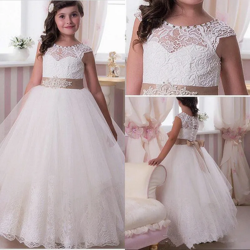 Платья для первого причастия для девочек, платья с цветочным рисунком для девочек на свадьбу, платья для выпускного вечера для детей, Детский костюм