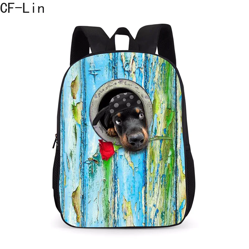 Новинка 2021 школьный ранец с принтом собаки и кота граффити для подростков рюкзак