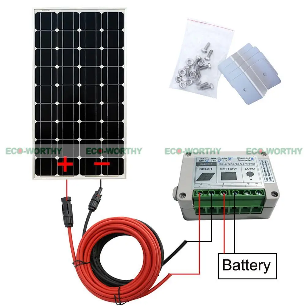 

ECOworthy 900W 12-100V/12-220V Wind Solar Hybrid System: 400W Wind Turbine Generator& 500W mono Solar Panel &Inverter controller