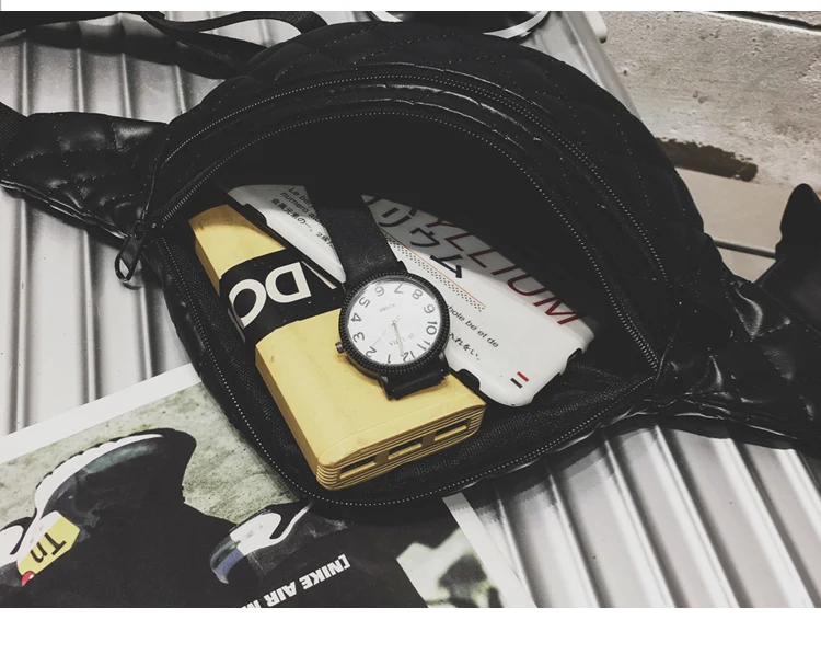 Brand Women Waist Packs Black Pu Leather Fanny Pack Belt Bag Thread Ladies Multifunctional Shopping Travel Waist Bag for Phone_40