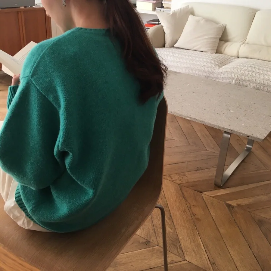 Осенние женские корейские свободные свитера, Повседневные вязаные Джемперы Harajuku с длинным рукавом, женские шикарные винтажные пуловеры, Простые Топы, одежда