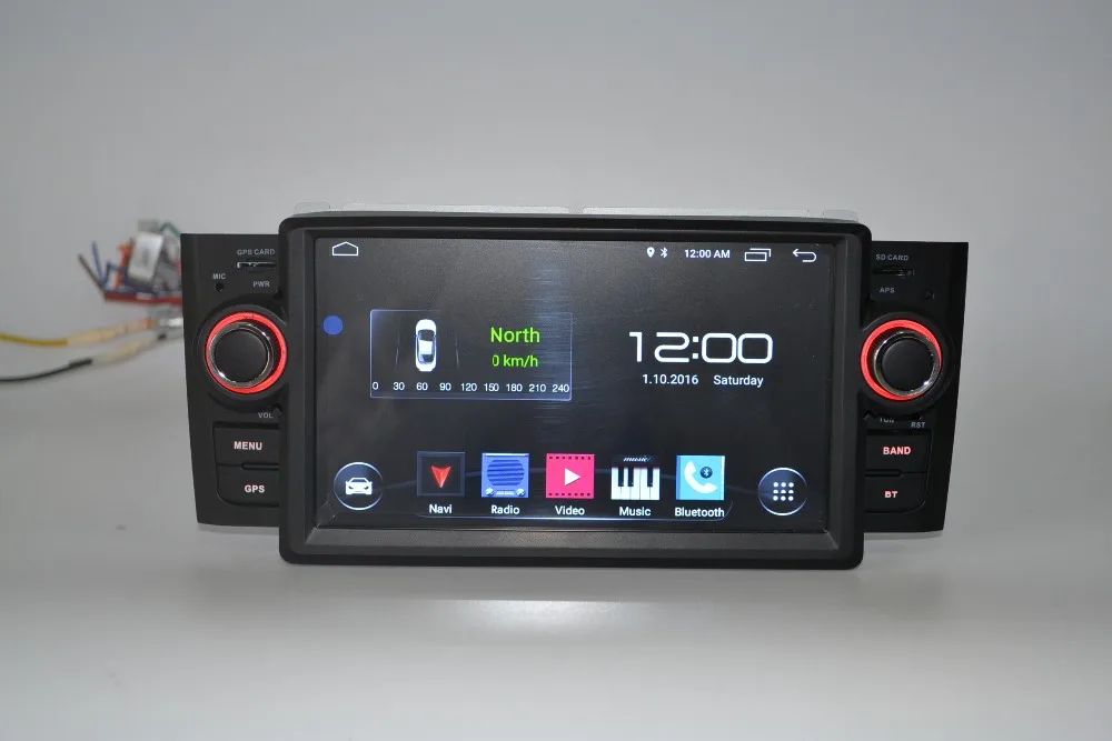Best 7 inch 2 din android 9 car DVD gps navigation for fiat LINEA,radio,wifi,quad core,English,russian,french 18