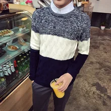 Männlich herbst pullover pullover oansatz langhülse pullover teenager pullover herrenbekleidung 215 m244 p30
