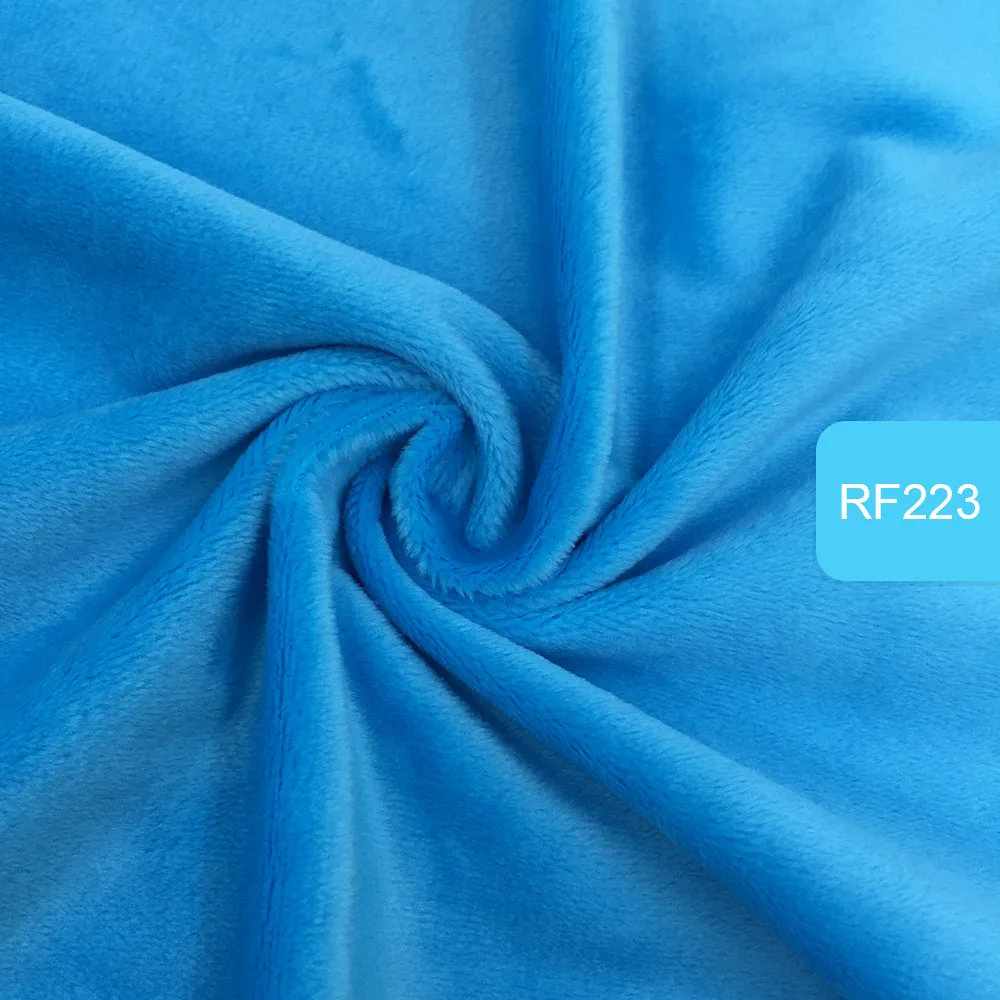 ZYFMPTEX 1 шт. Minky ткани для шитья ручной работы Домашний текстиль ткань для игрушек плюшевая ткань пэчворк сплошной цвет стиль 45*50 см - Цвет: RF223
