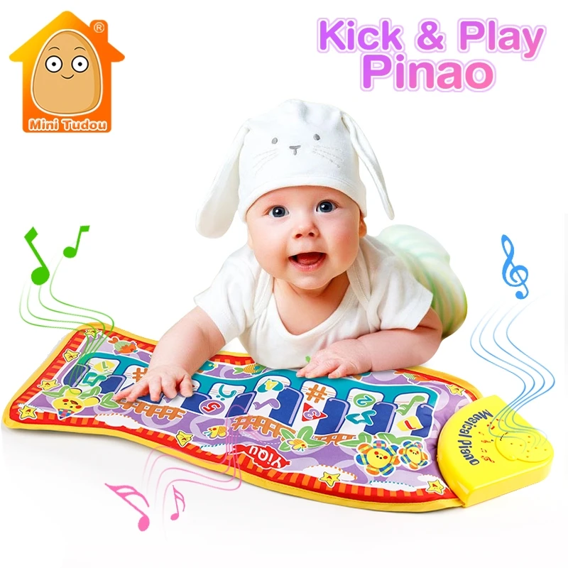 Baby Piano Music Cotton Playing Carpet Mat Musical Fish Shape Playmat