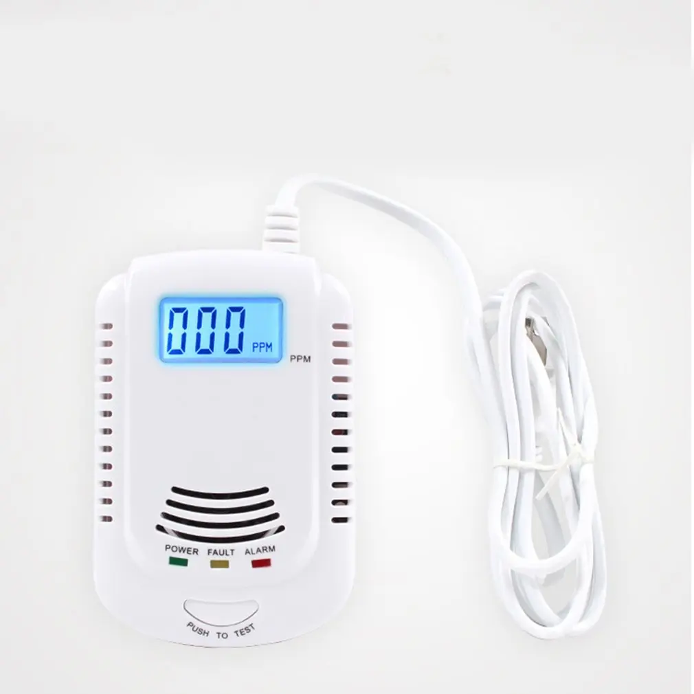 2 в 1 умный голосовой газ CO сигнализация бытовой детектор утечки сенсор кухня охранная сигнализация