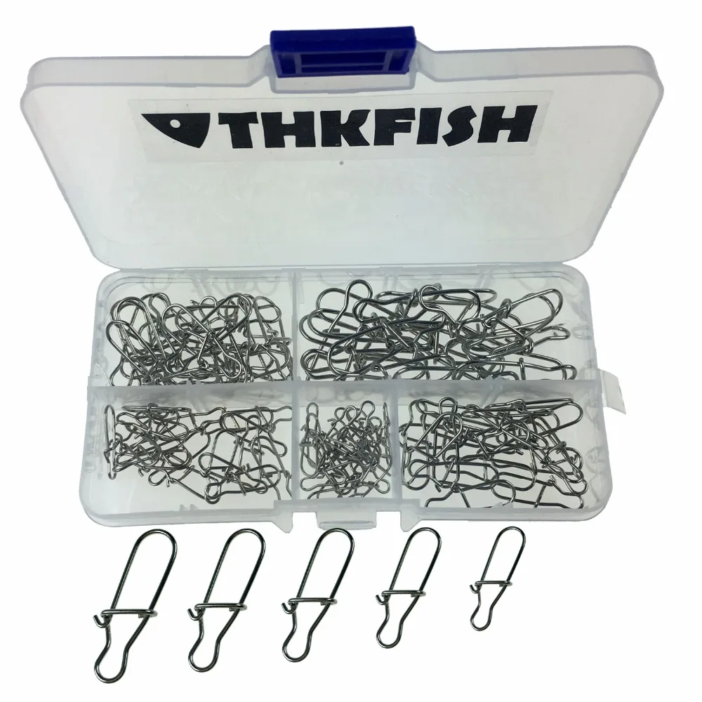 100 PCS Fishing Barrel Swivels With Duo Lock Snap High