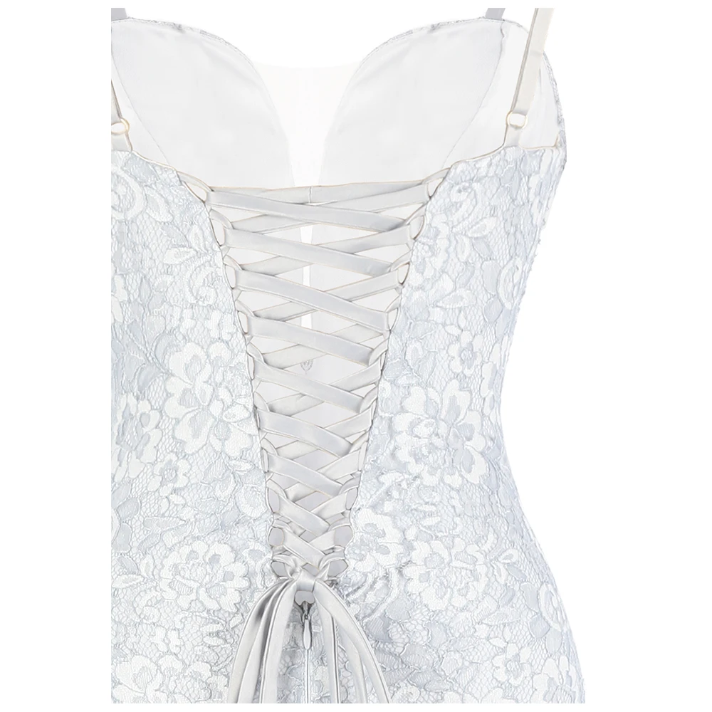 Женское кружевное платье на тонких бретельках Angel fashions светильник серое для