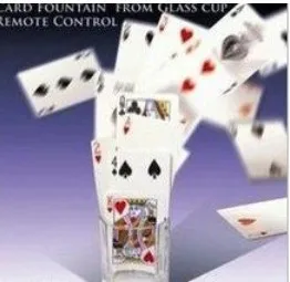 

Card Fountain From Glass Cup - Remote Control Magic Trick Find Selected Card Magia Magician Stage Gimmick Prop Illusion