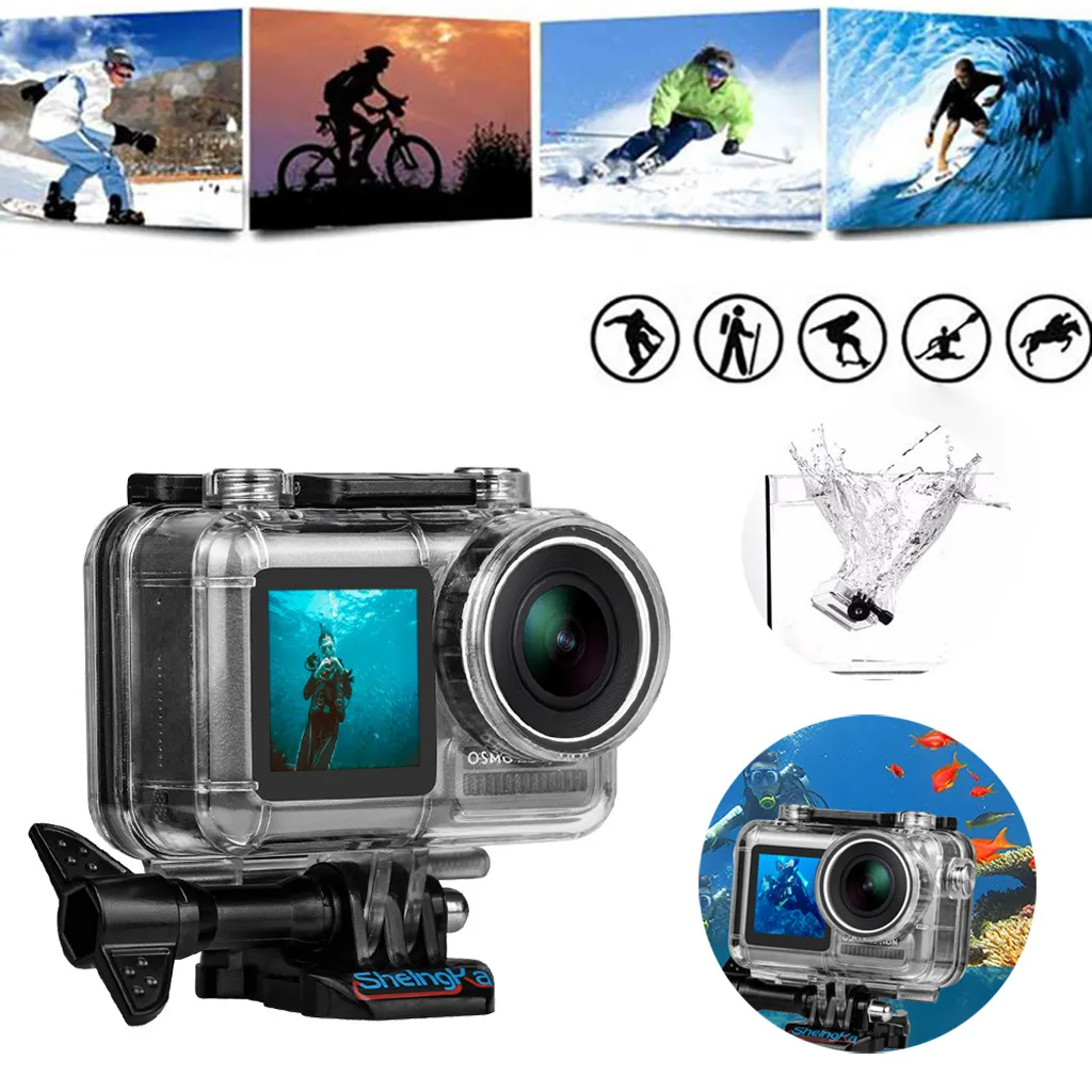 

New Sports Camera Waterproof Housing Case Shell Diving 45M For DJI Osmo Action