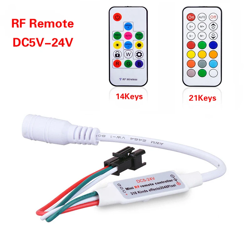 Горячая продажа 14 ключ DC 5 V 12 SP103E 14Key RGB Беспроводной дистанционная мини